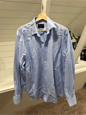 Ledbury Men's Sky Blue Dress Shirt - Classic Spread Collar